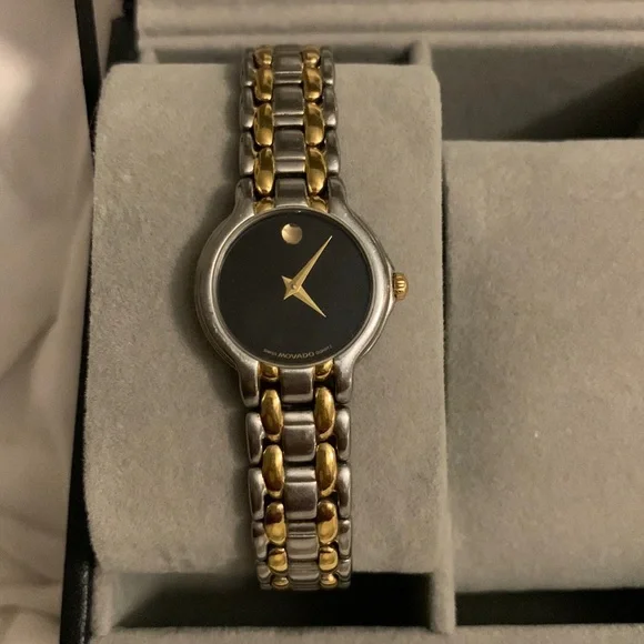 Movado | Accessories | Movado Watch Gold N Silver Black Face  display picture 2